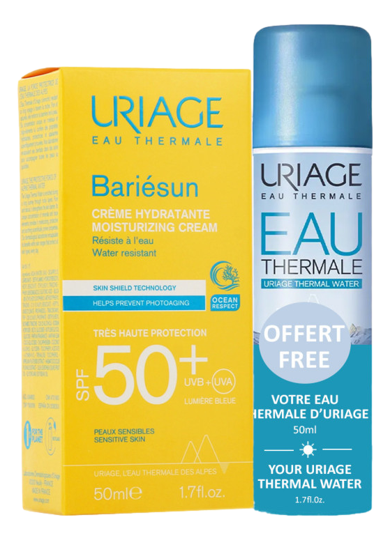 BARIESUN SPF 50+ crème hydratante   T/50ml+Eau thermale