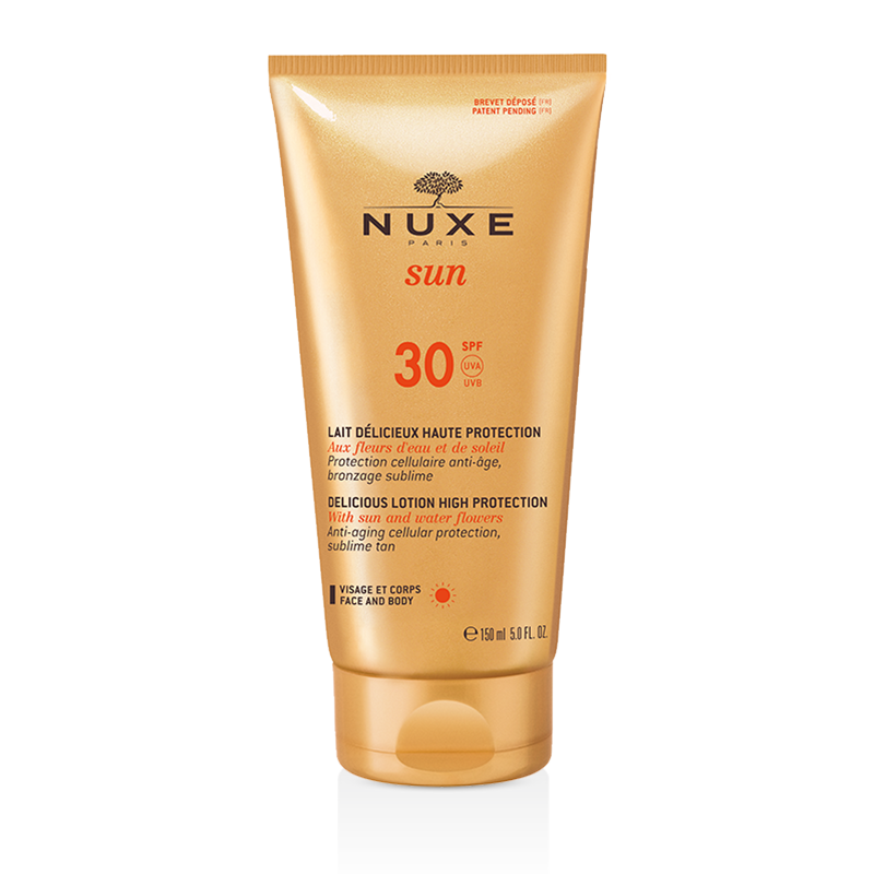 Nuxe sun lait délicieux visage et corps spf 30 150 ml